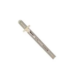 Johnson 7202, 6"/150MM Stainless Steel, Pocket Clip Rule, Inches Graduation